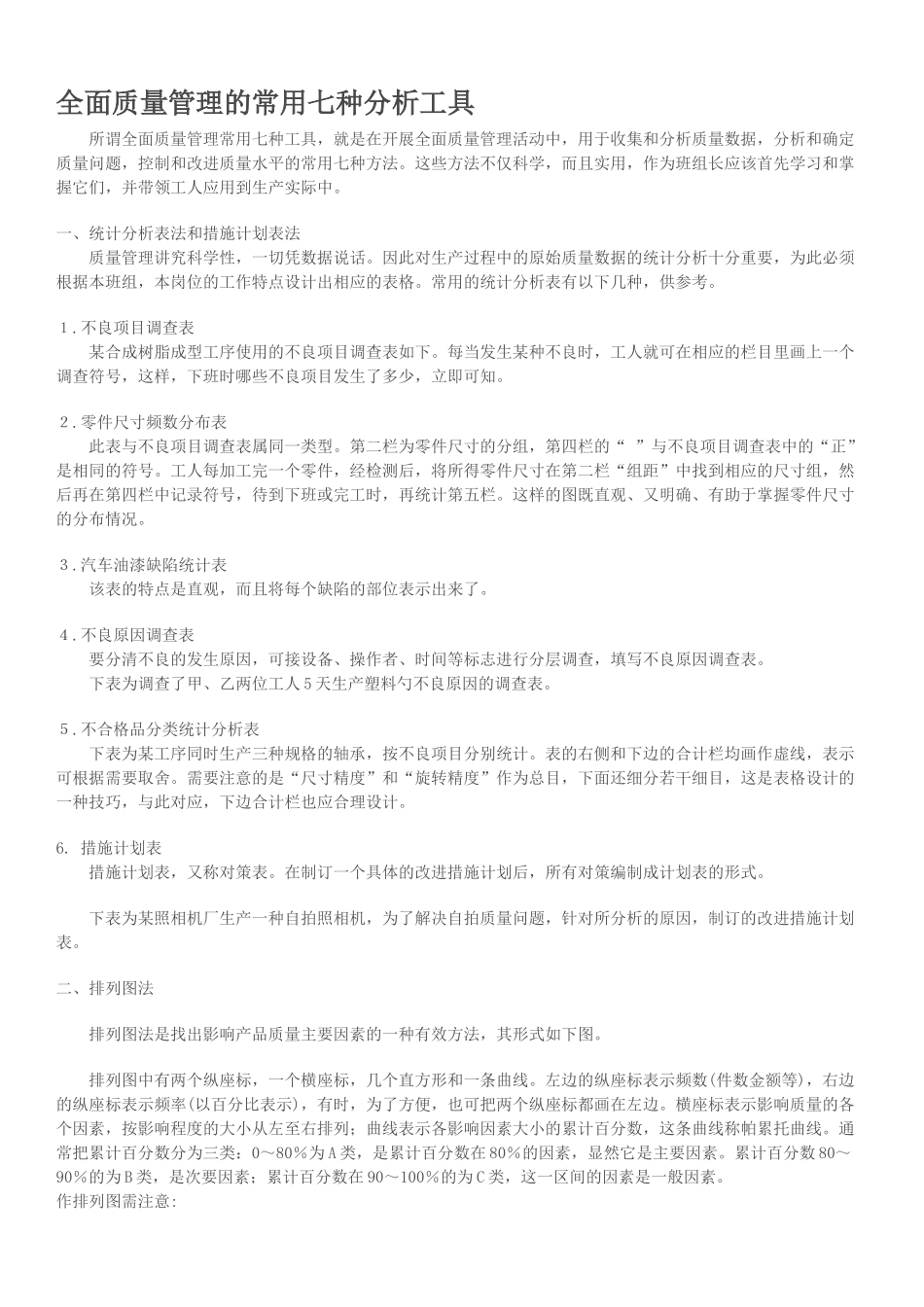 全面质量管理的常用七种分析工具_第1页