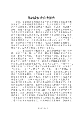 第四次督查自查报告