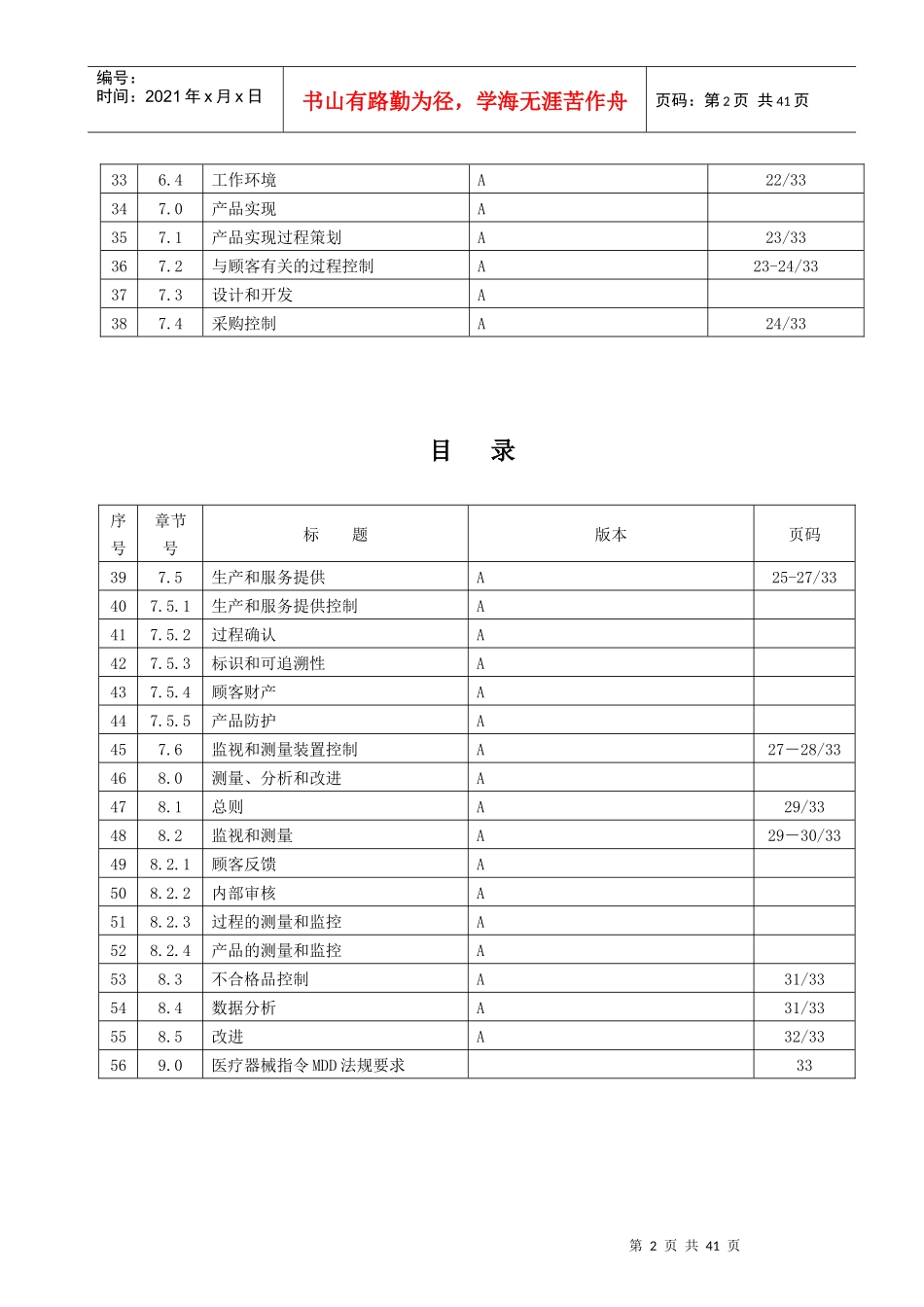 ISO13485质量手册_第2页