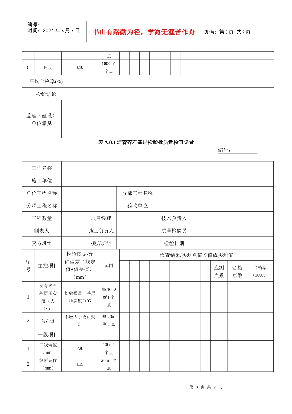表A01检验批质量检查记录_第3页