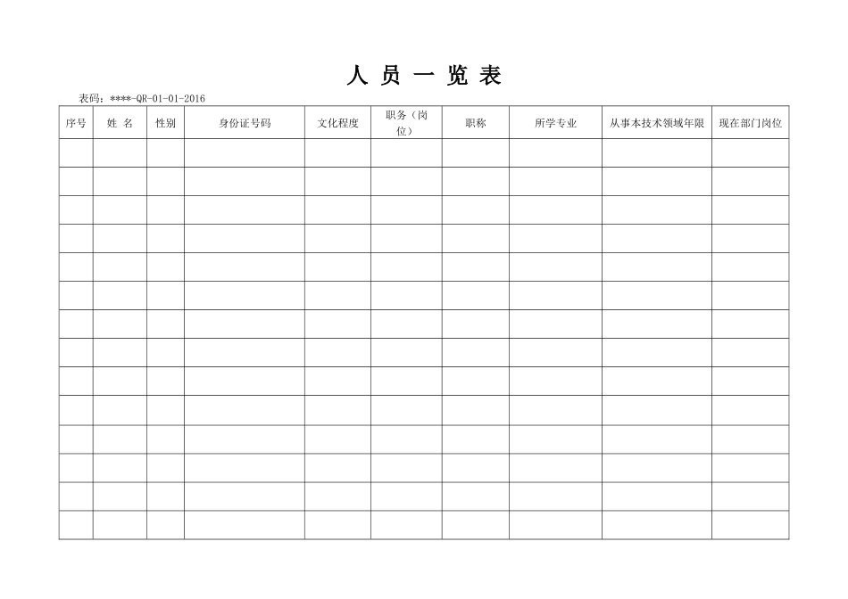 XXXX新版质量记录表格_第1页