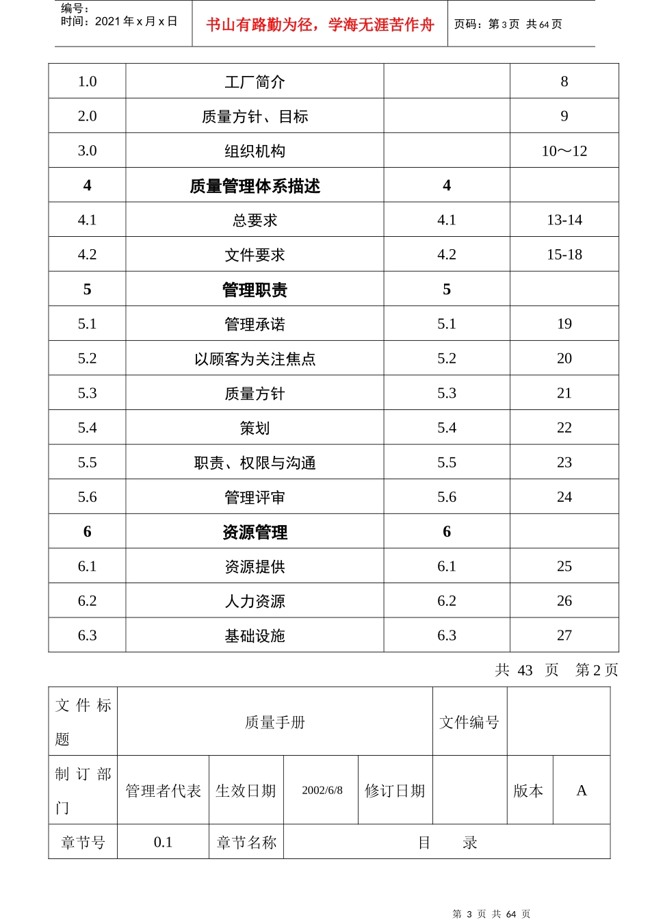 xxx电子厂质量手册(doc49)_第3页