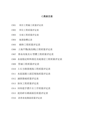 质量评定用表_C类表格