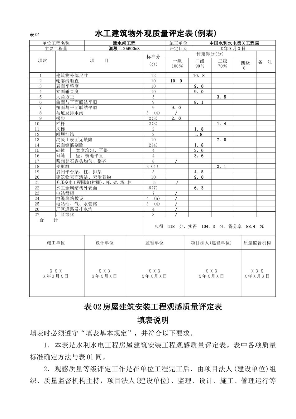 1第一部分工程项目施工质量评定(6个表二证)_第3页