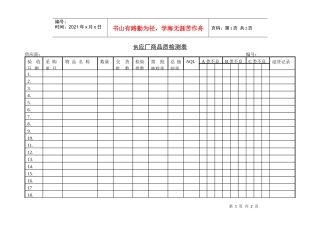 供应厂商品质检测表(1)