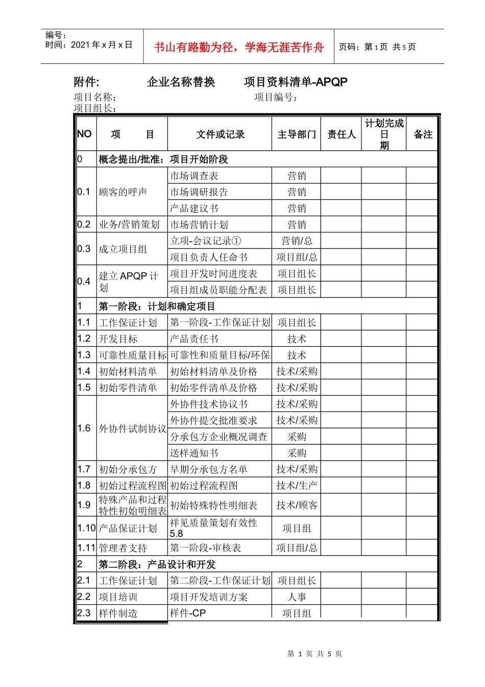 0.00APQP工作资料责任部门清单_第1页