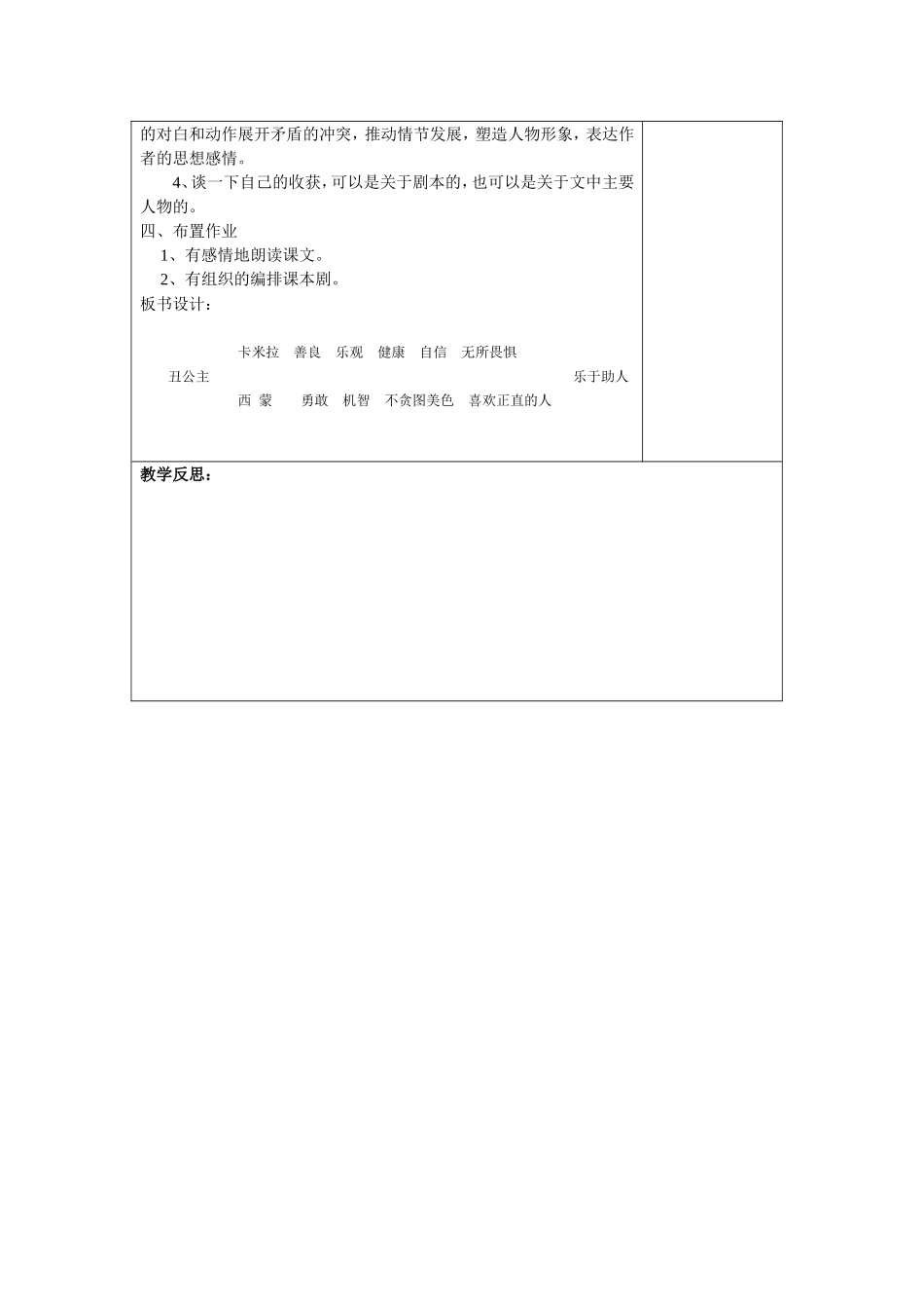 《丑公主》教学设计_第2页