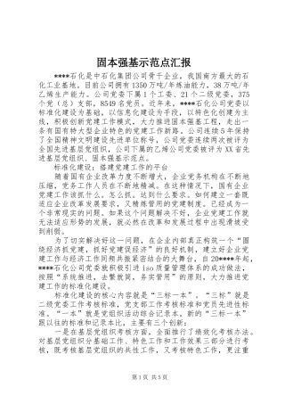 固本强基示范点汇报