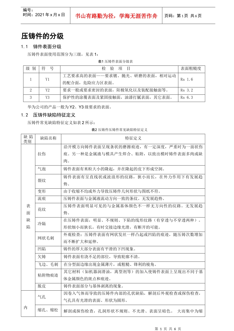 1压铸件质量要求_第1页