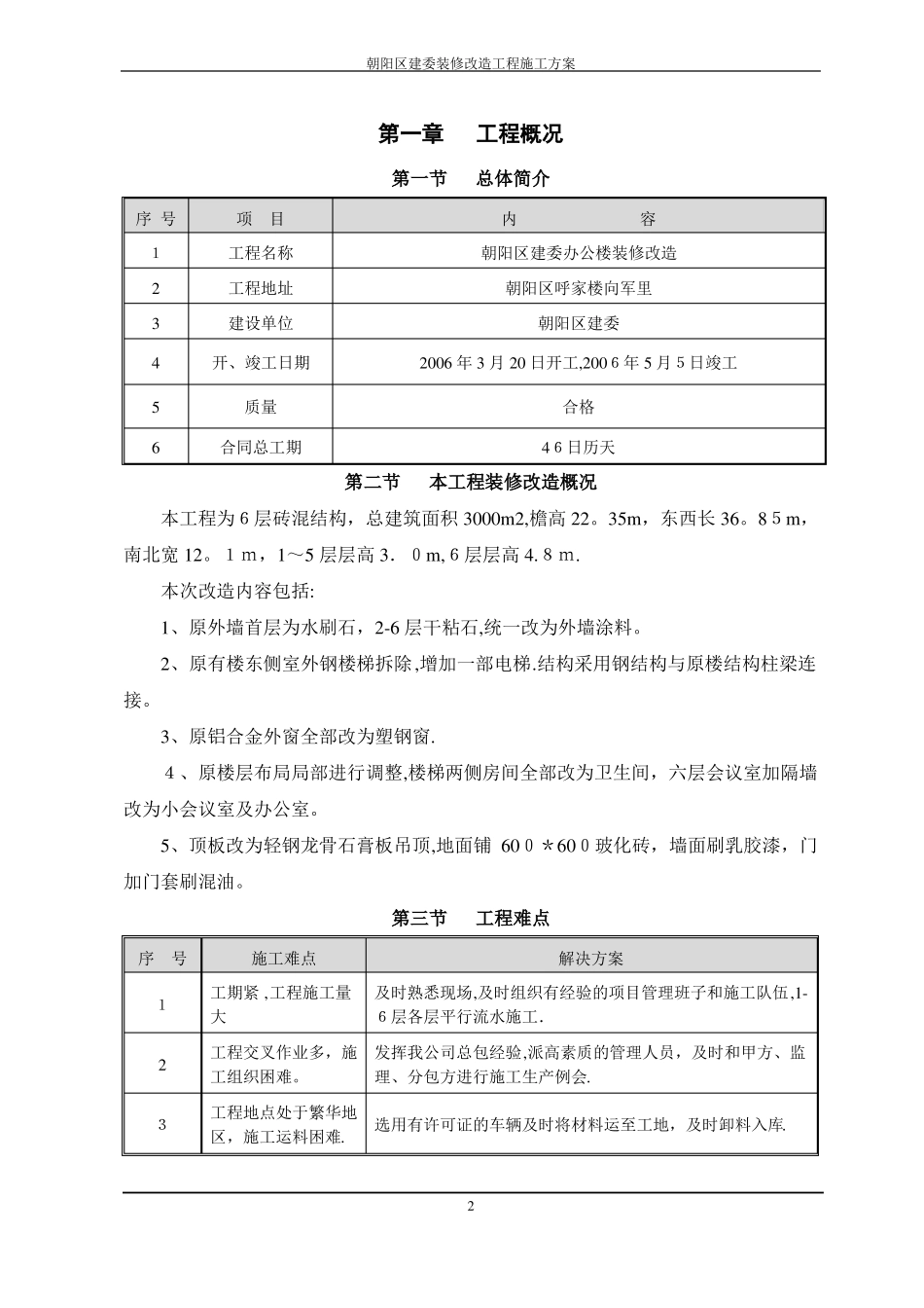 办公楼装修改造施工方案1_第2页