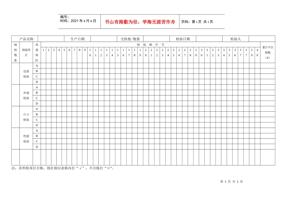 T80抽样检验记录_第1页