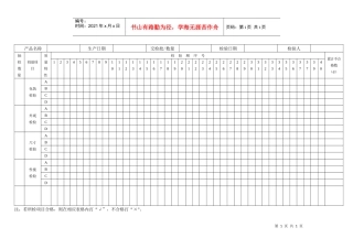 T80抽样检验记录