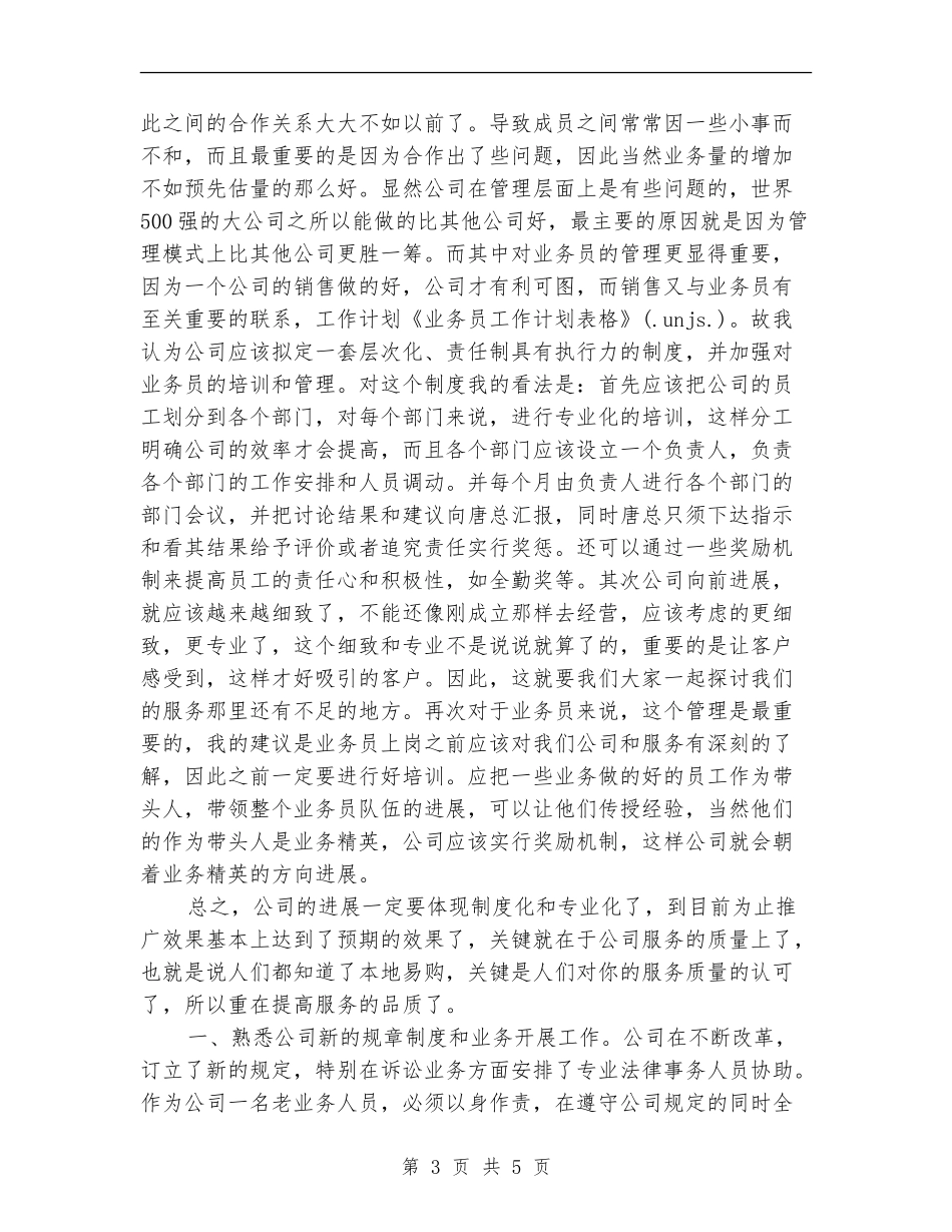 2024业务员工作计划表_第3页