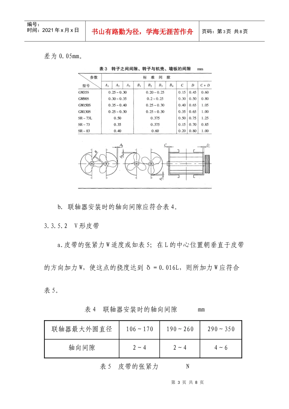 罗茨鼓风机检修与质量标准_第3页