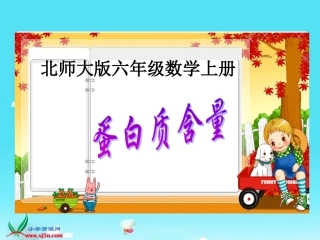 北师大版数学六年级上册《蛋白质含量》课件