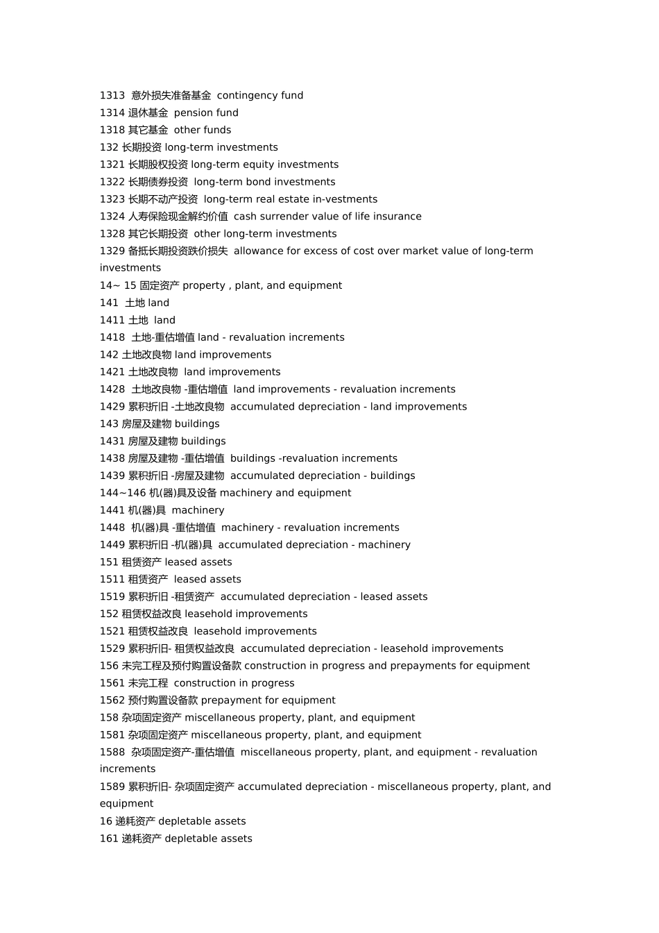 我国会计科目中英文对照_第3页