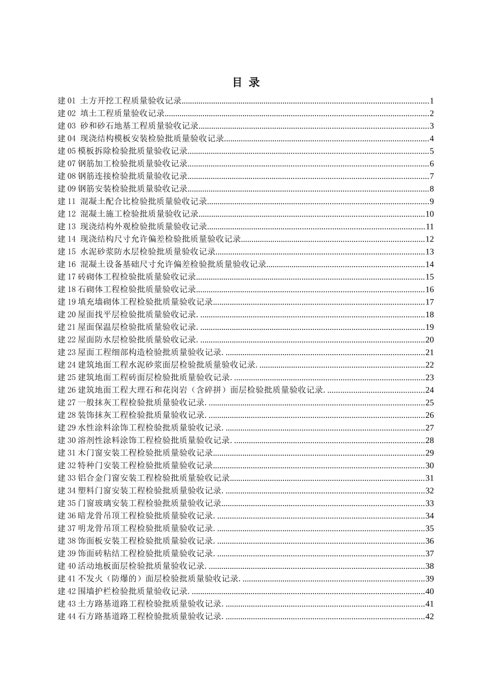 站场土建质量验收记录表格_第1页