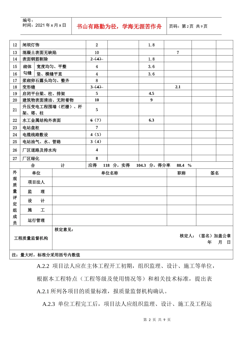 水利水电工程外观质量评定办法_第2页