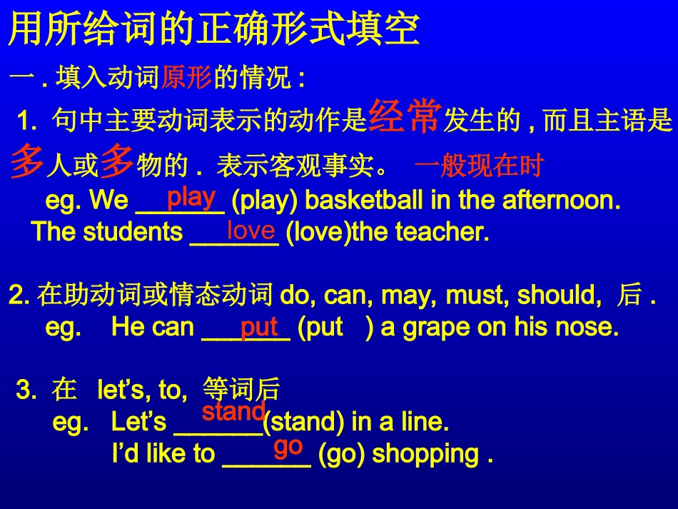 语法精讲课件-PEP版小学英语六年级上册_第3页
