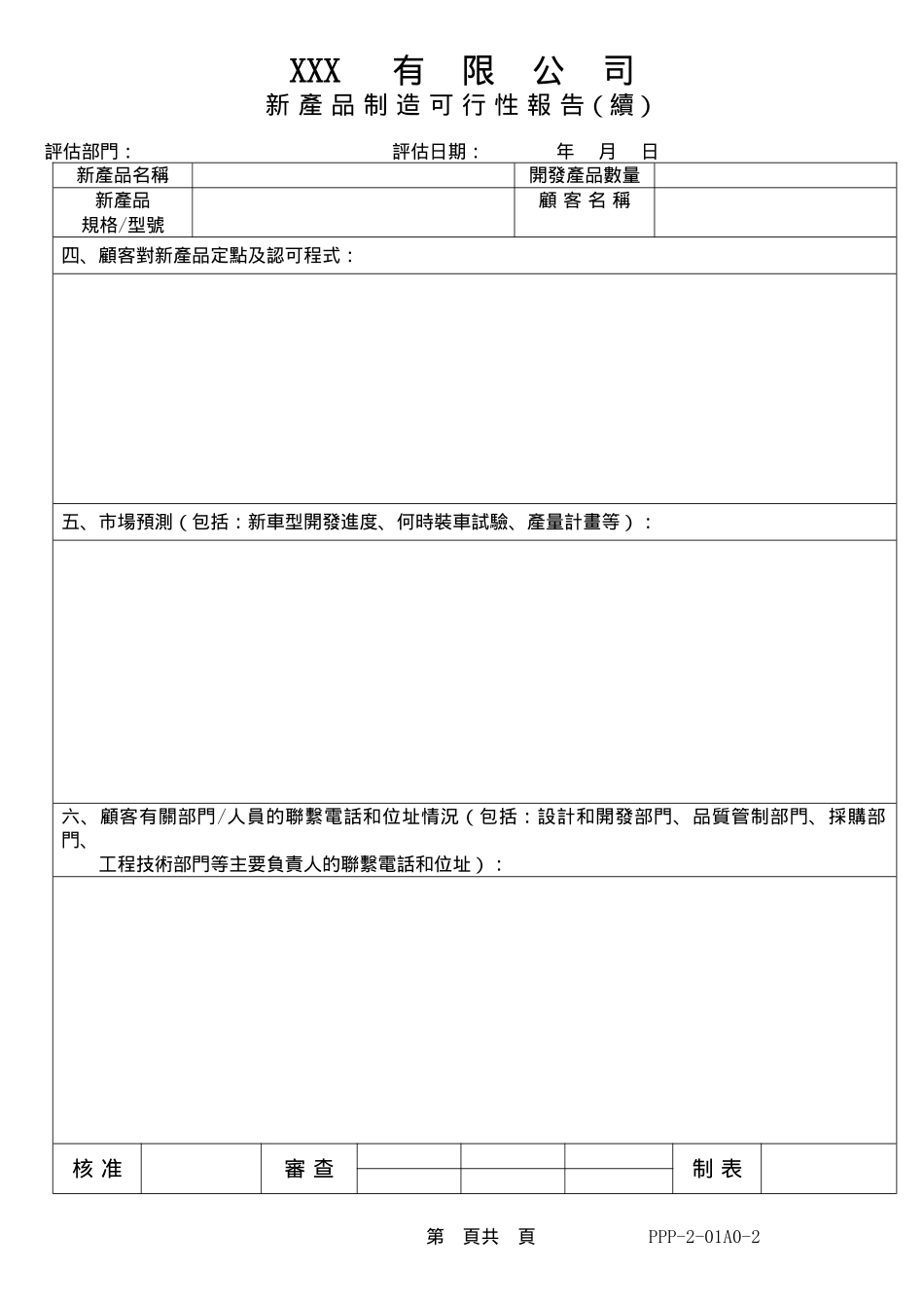 APQP所有表单_第2页