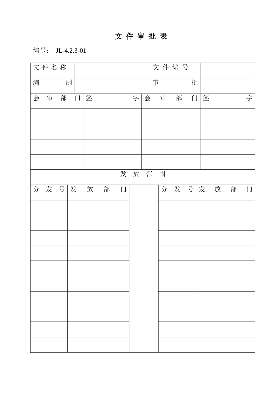 最新ISO质量管理体系全套实用表格（DOC51页）_第1页