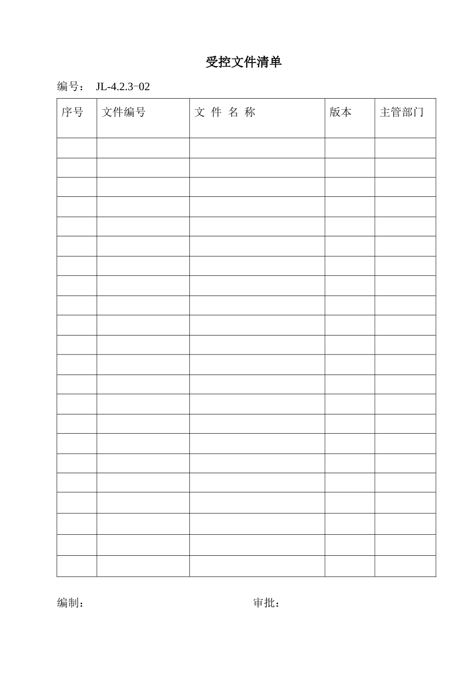 最新ISO质量管理体系全套实用表格（DOC51页）_第2页