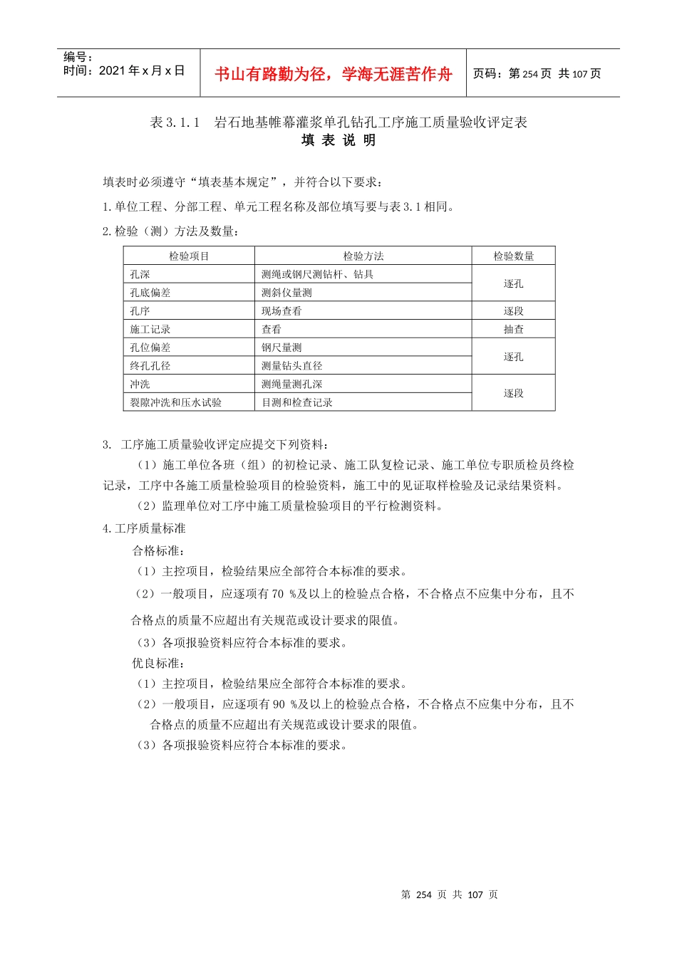 3地基处理与基础工程单元工程质量评定表_第3页