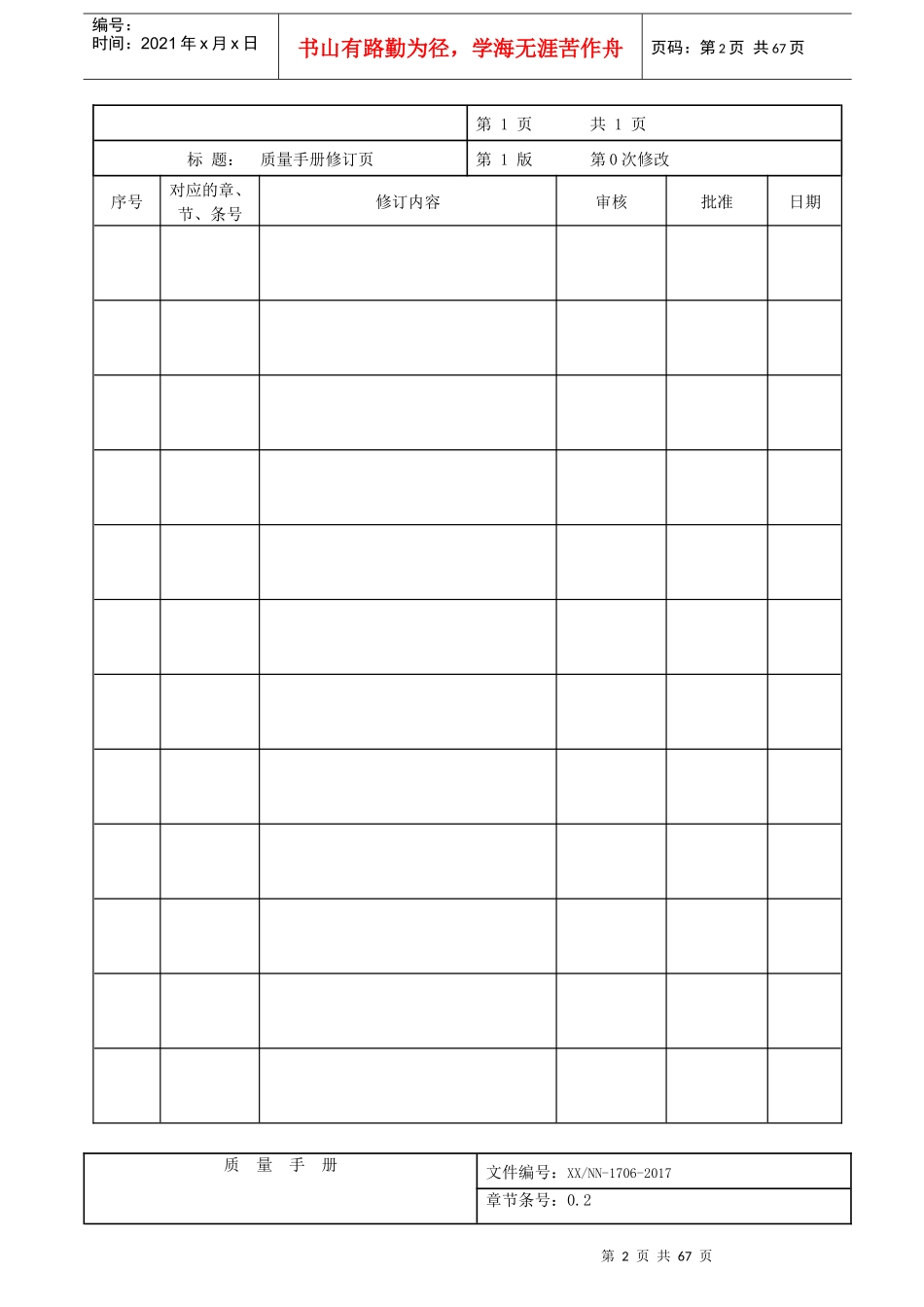 17025质量手册-2017年最新版_第2页