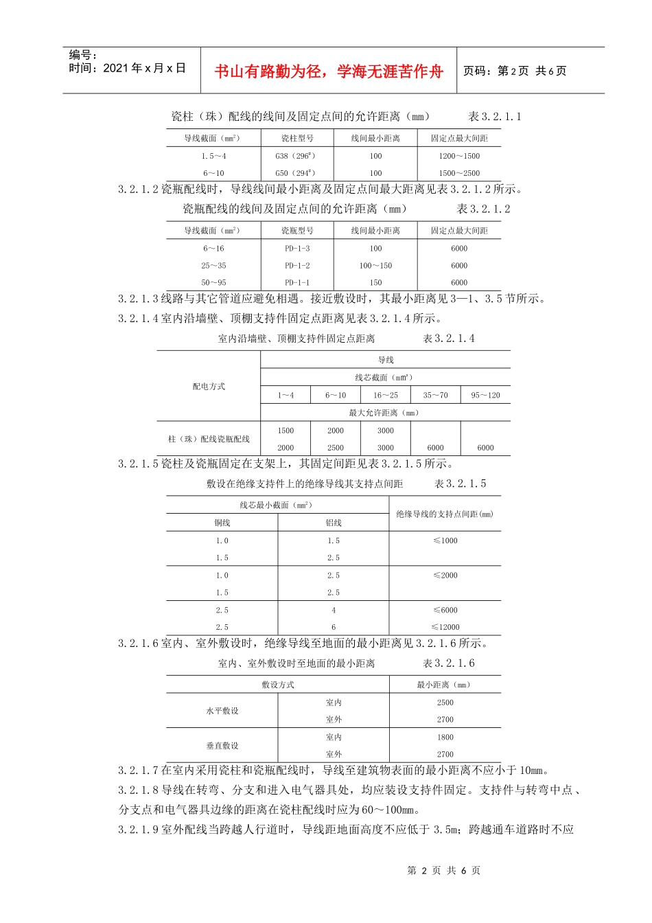 03   瓷柱、瓷瓶配线质量管理_第2页