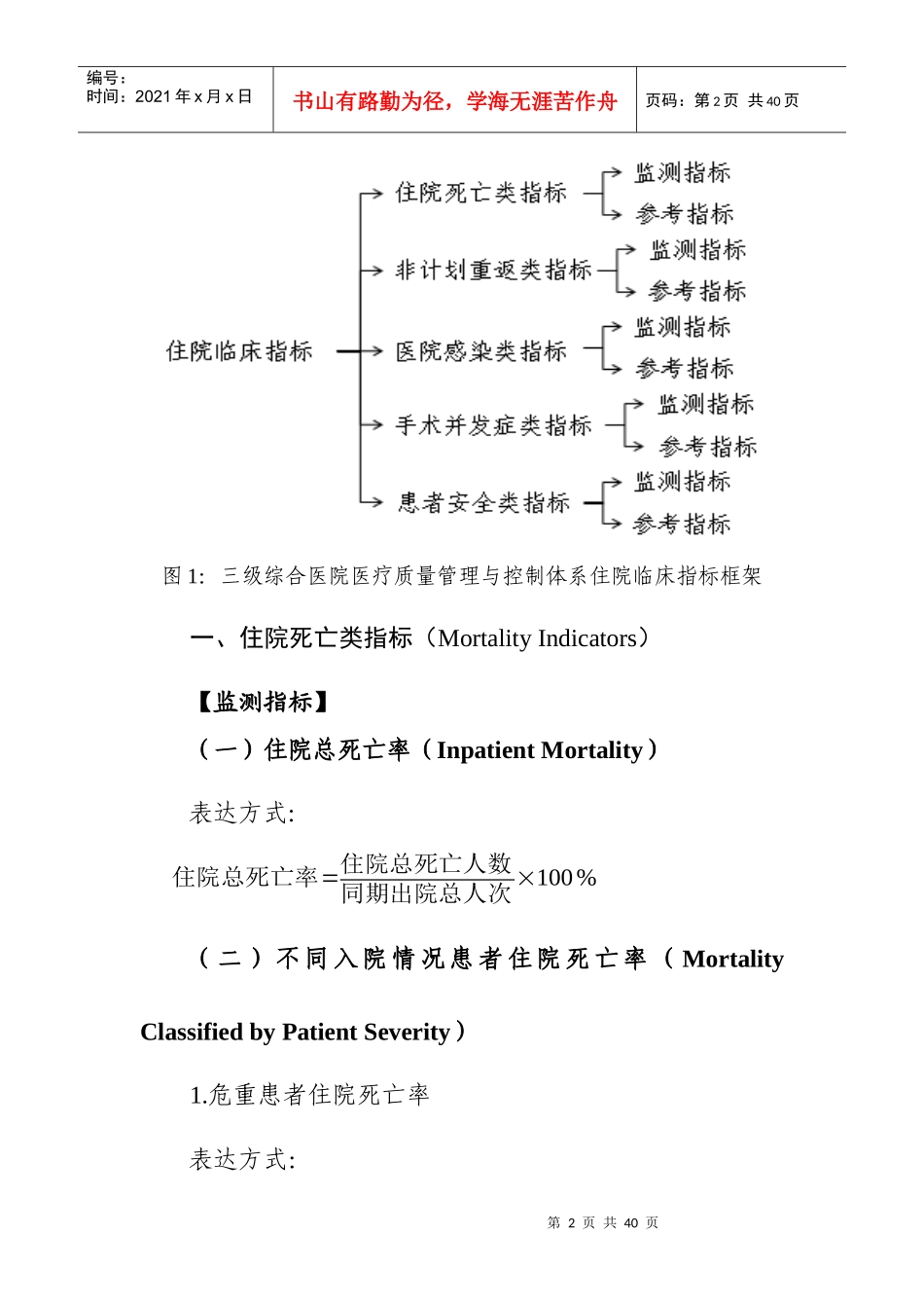 三级综合医院医疗质量管理与控制指标_第2页