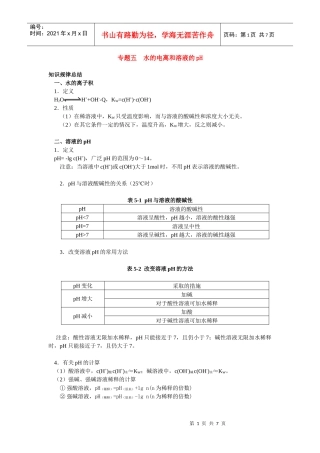专题一质量守恒定律阿伏加德罗常数及定律