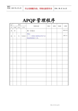 02APQP管理程序