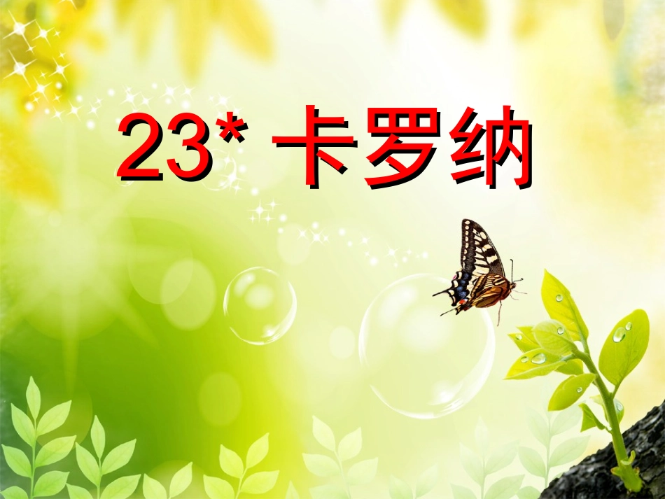 《卡罗纳》教学课件_第1页