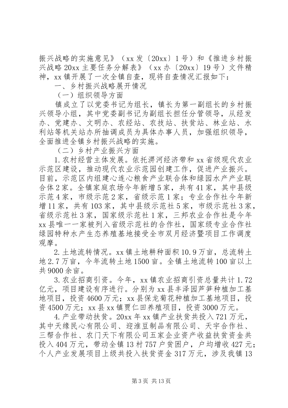 关于推进乡村振兴战略自查报告5篇_第3页