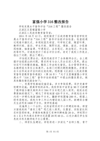 富强小学316整改报告