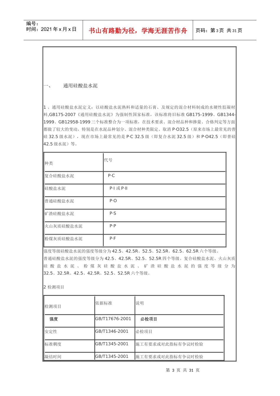 建筑工程质量检测项目一览表_第3页