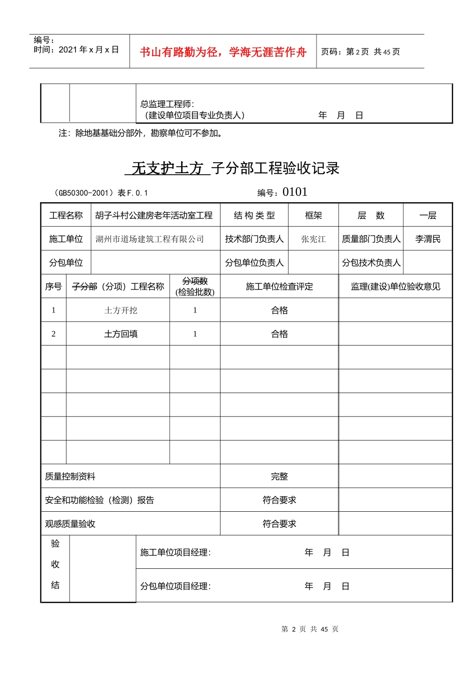 分部(子分部)工程质量验收表_第2页