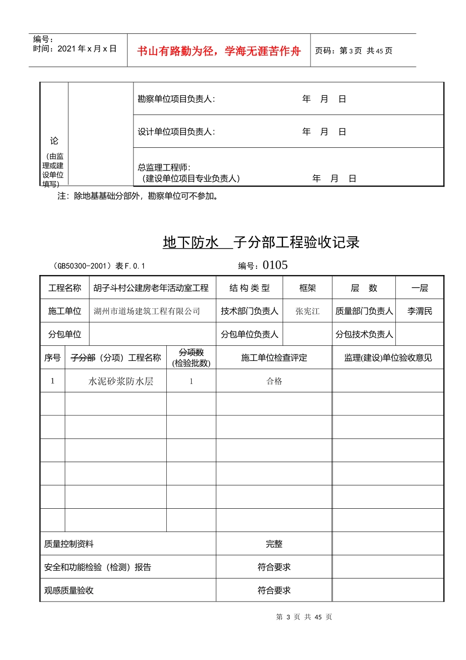 分部(子分部)工程质量验收表_第3页