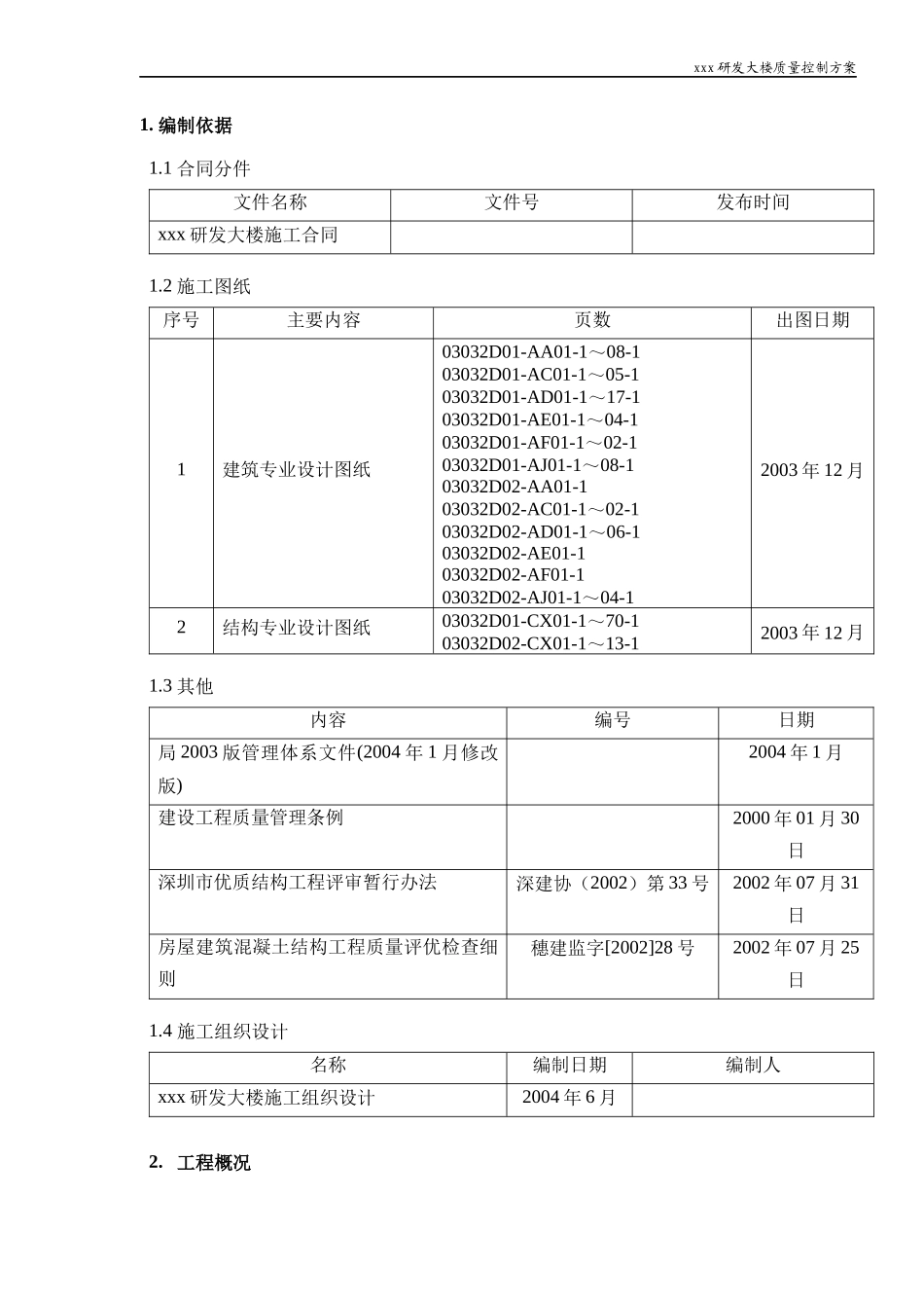 xxx高层建筑质量控制方案_第3页