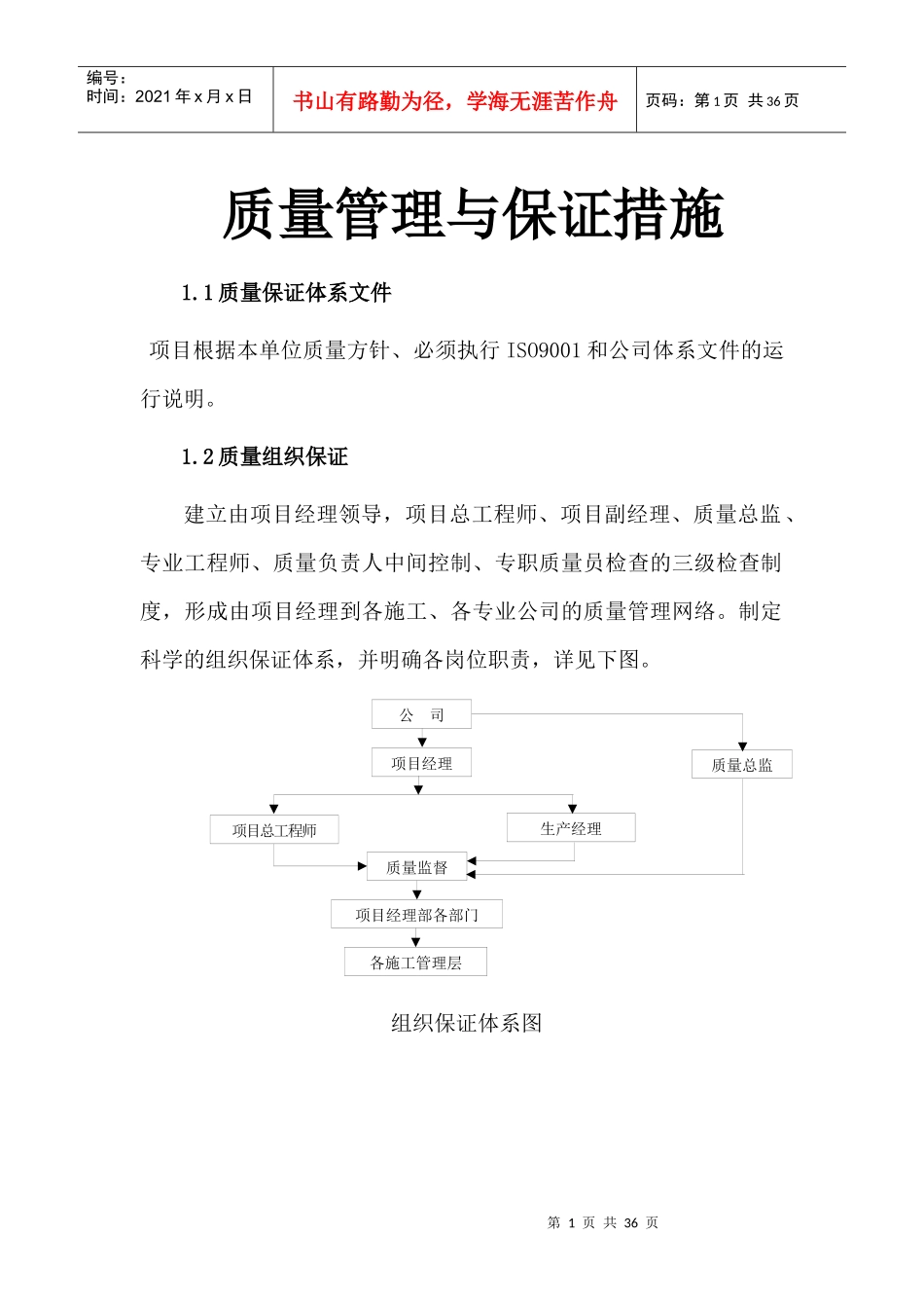 质量管理与保证措施概论_第1页