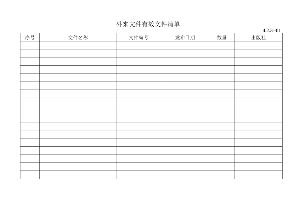 ISO9000认证标准表格XXXX版_第1页