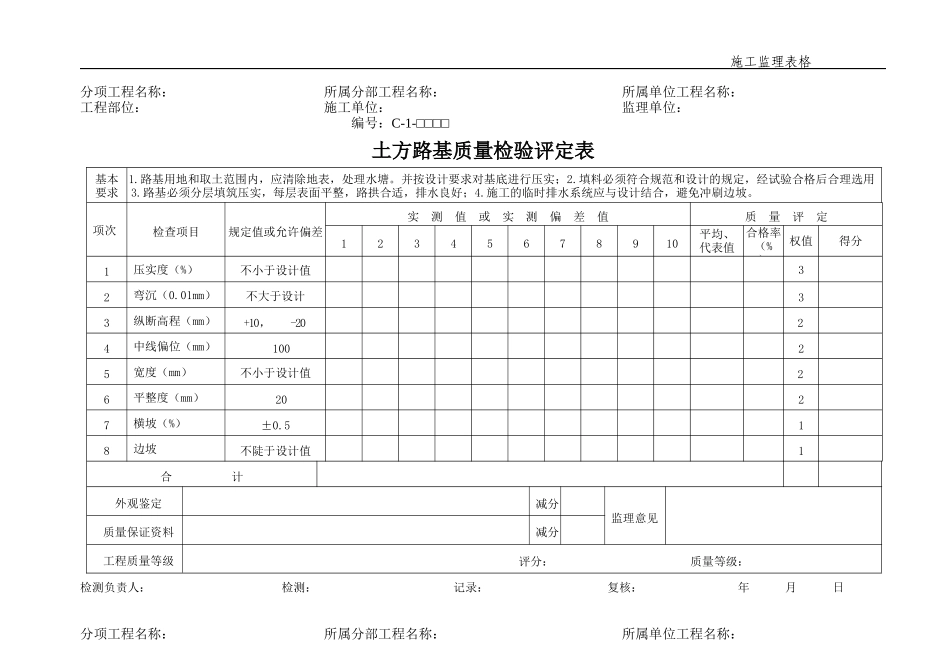 C-工程质量评定表_第3页