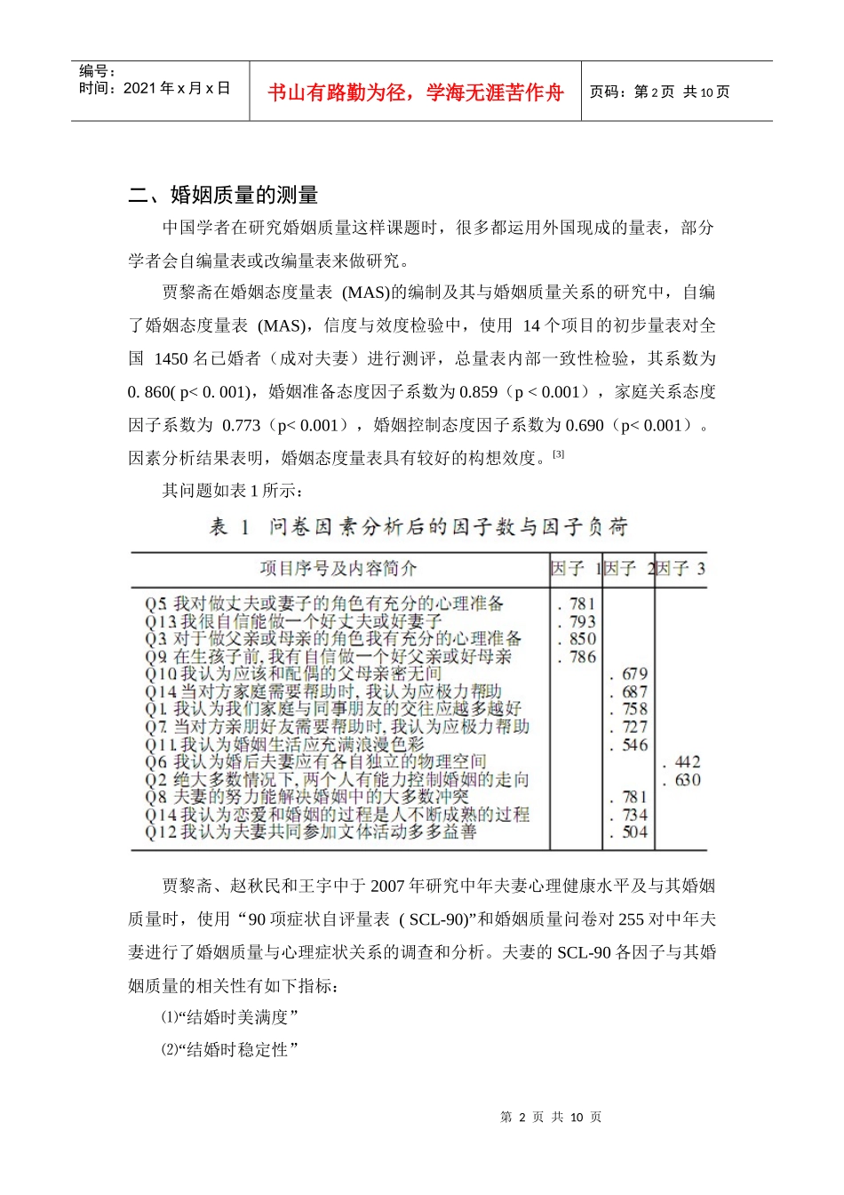 我国婚姻质量研究成果及其启示_第2页