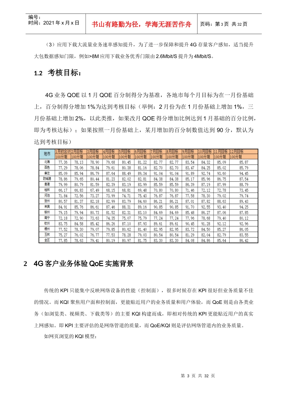 G用户体验质量QoE体系原理及优化指导书V1_第3页