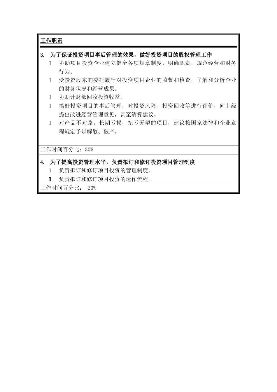 投资管理员岗位说明书_第2页