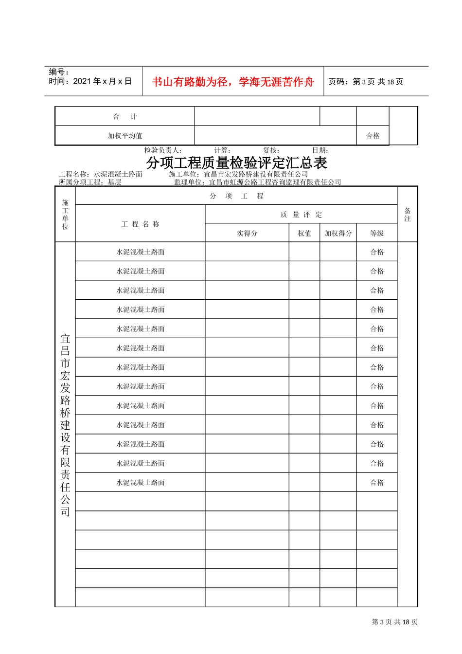 质量检验评定表(DOC17页)_第3页
