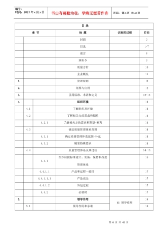 IATF16949-XXXX质量手册(过程方法)