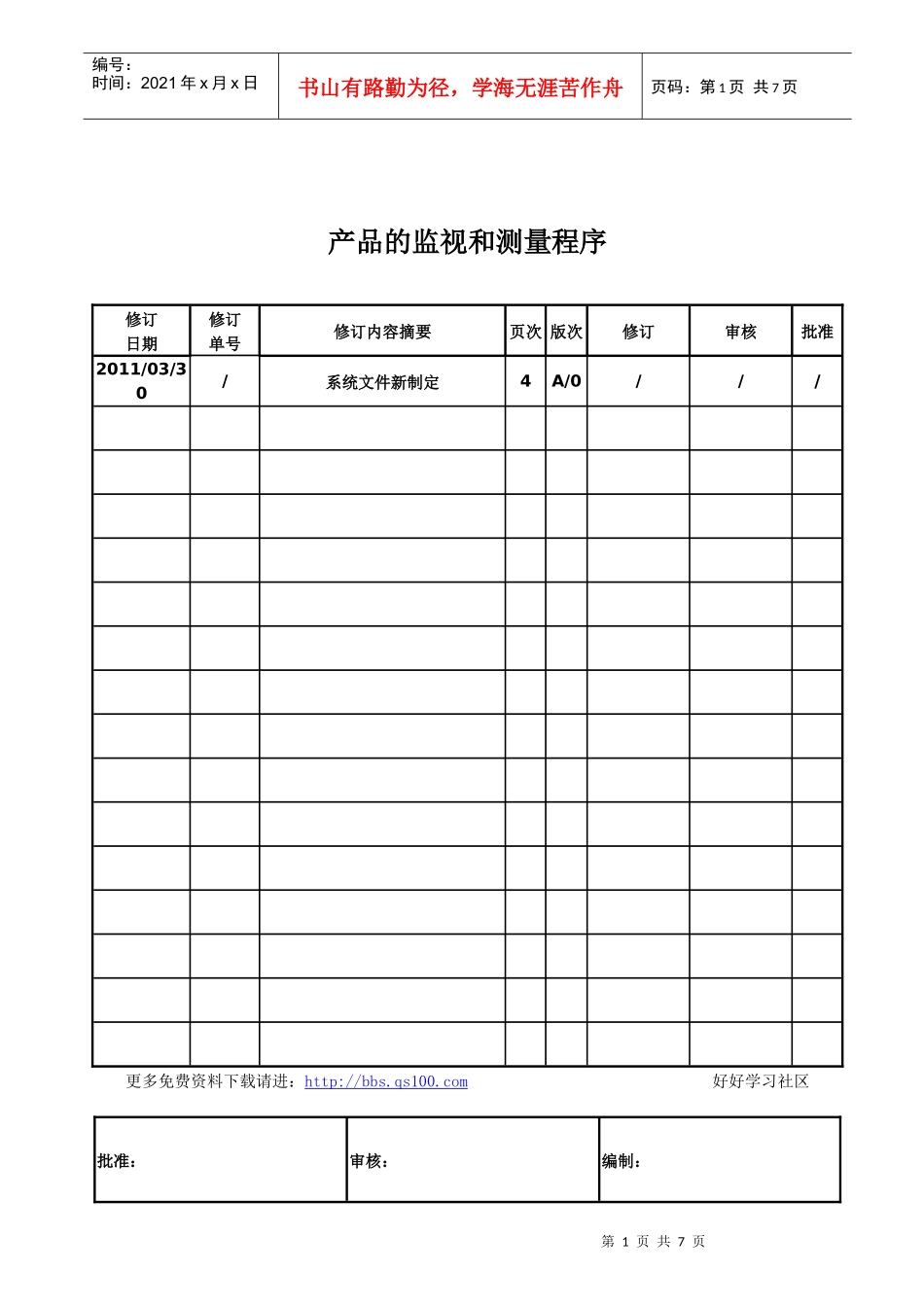 TS16949产品的监视和测量程序_第1页