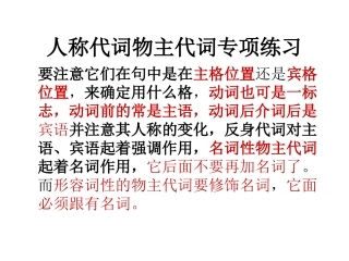 人称代词物主代词__冠词练习
