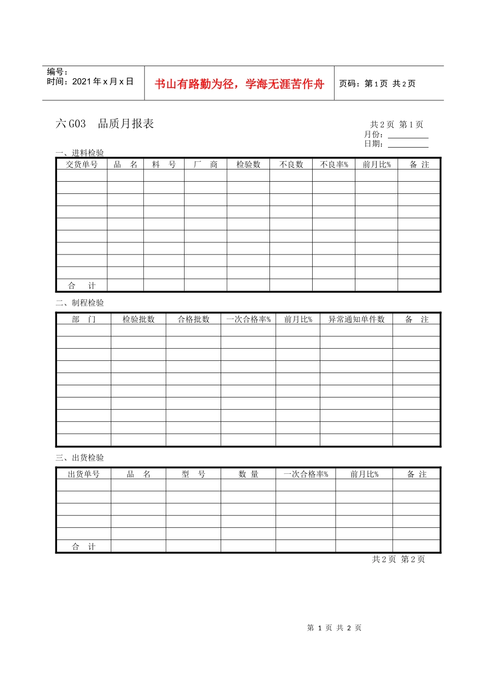 品质月报表(1)_第1页